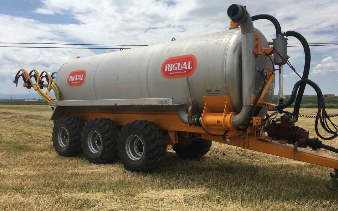 Sistema de aplicación de purín Rigual con inyectores