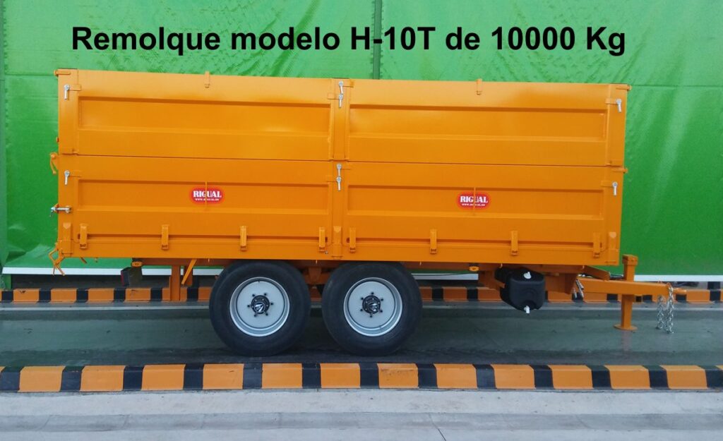 Remolque rigual modelo H-10T de 10000 kg