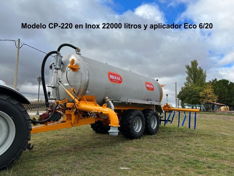 Cisterna rigual modelo CP-220 de 22000 litros en inoxidable