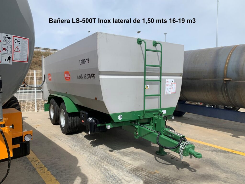 Bañera rigual LS-500T Inox lateral de 1,50 mts