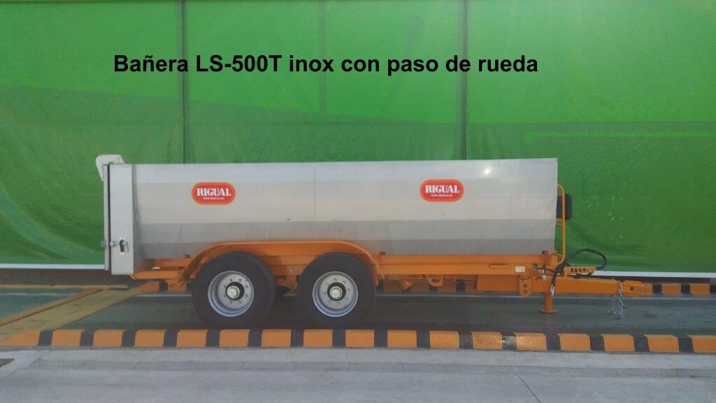 Bañera viña rigual LS-500T inox con paso de rueda