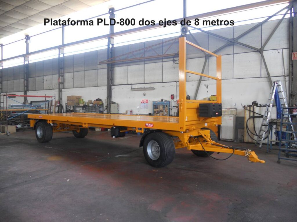 Plataforma agrícola rigual PLD-800 dos ejes de 8 metros