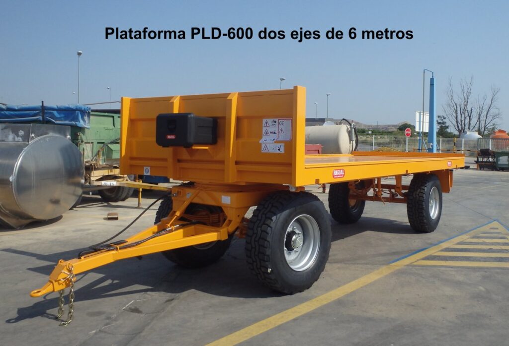 Plataforma rigual modelo PLD-600 dos ejes de 6 metros