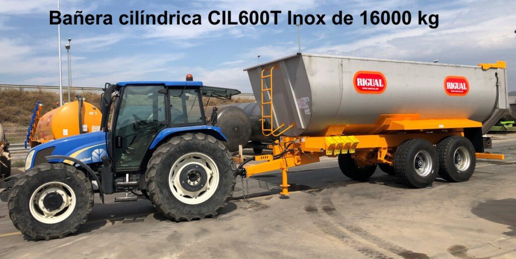 Bañera agrícola rigual Cilíndrica CIL600T INOX