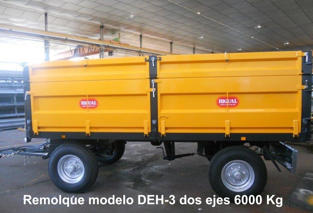 Remolque rigual modelo DEH-3 dos ejes 6000 Kg