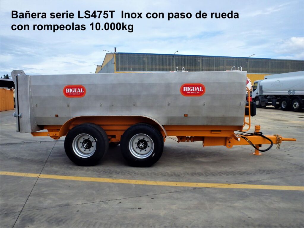Bañera especial viña rigual LS475T inox con rompeolas