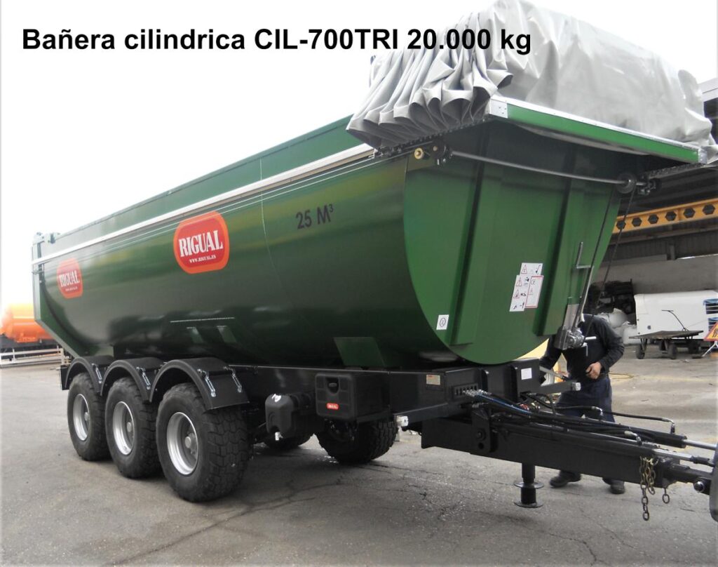 Bañera cilÍndrica RIGUAL 20.000kg CIL-700TRI