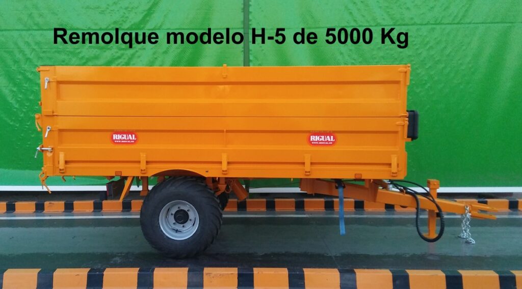 Remolque rigual modelo H-5 de 5000 Kg