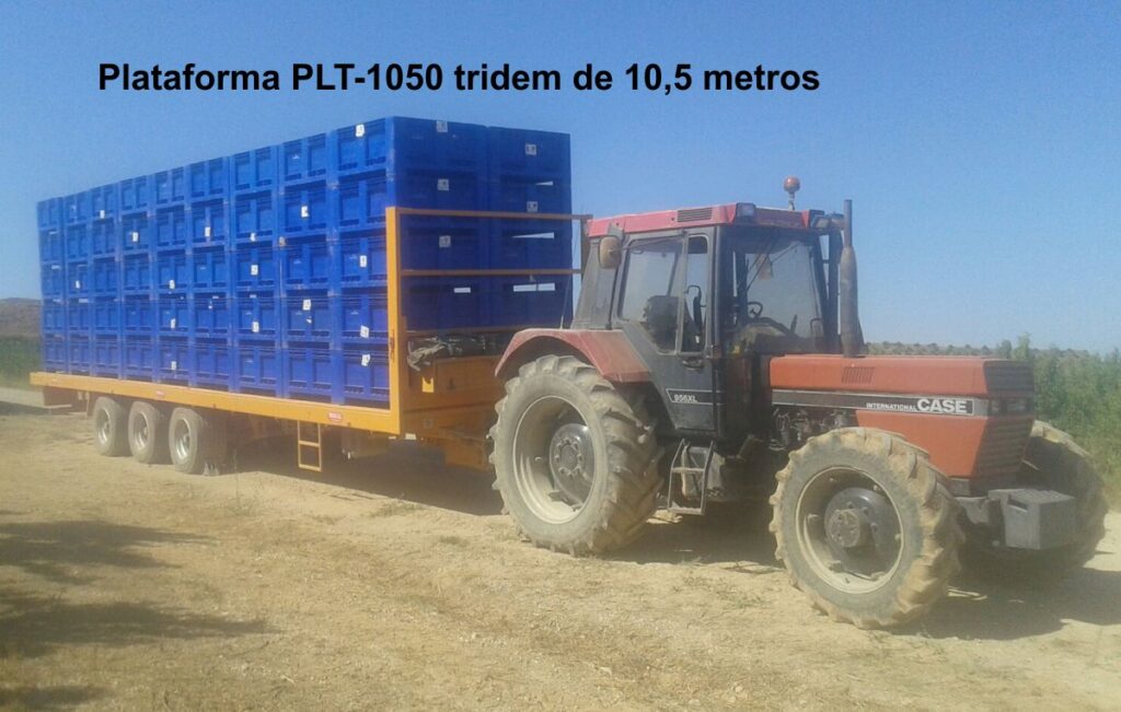 Plataforma agrícola rigual PLT-1050 tridem de 10,5 metros