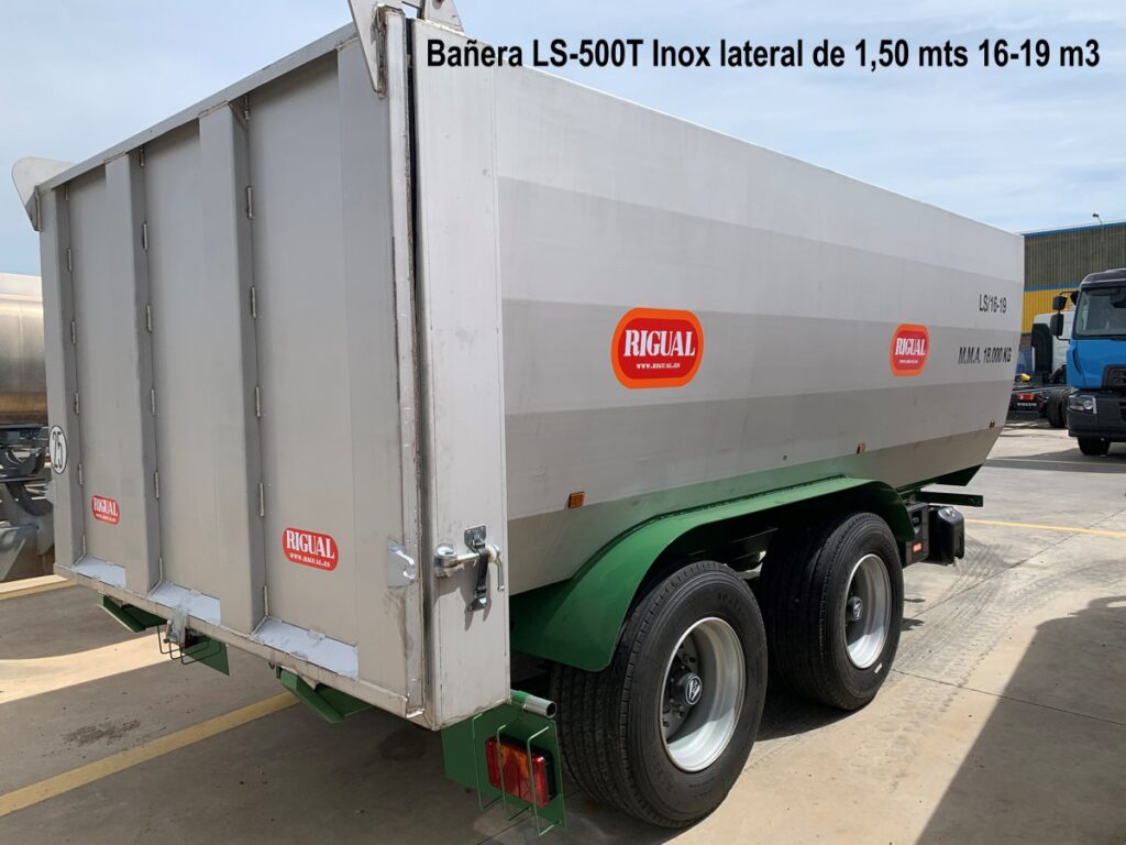 Bañera LS-500T Inox lateral de 1,50 mts rigual