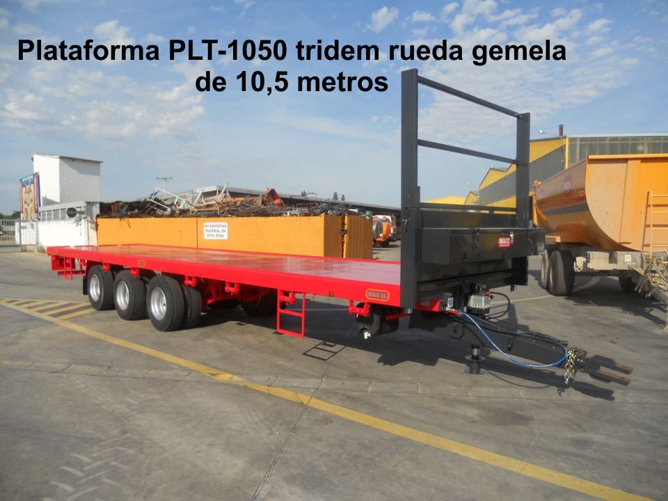 Plataforma agrícola rigual modelo PLT-1050 tridem rueda gemela