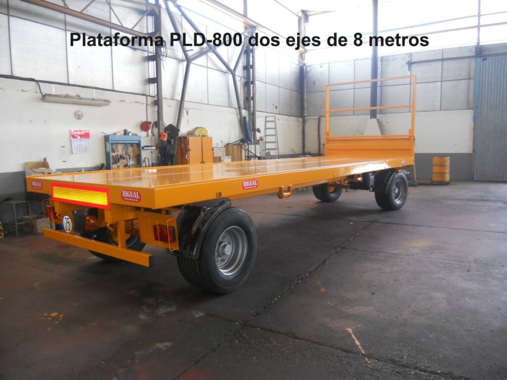 Plataforma rigual PLD-800 dos ejes de 8 metros