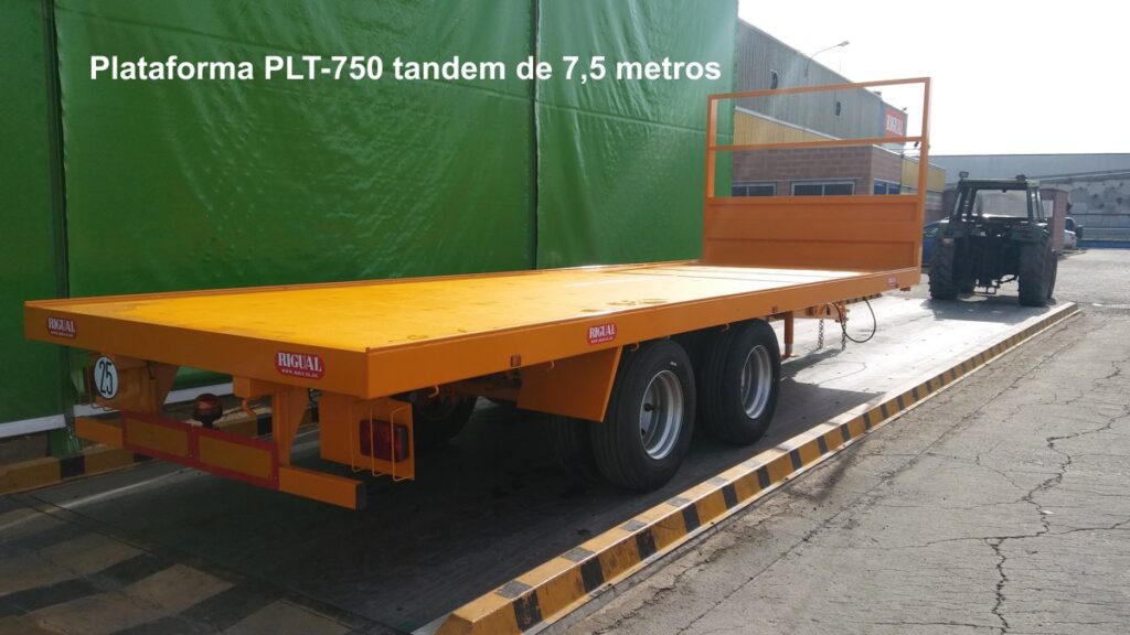 Plataforma Rigual agrícola PLT-750 Tandem de 7,5 metros