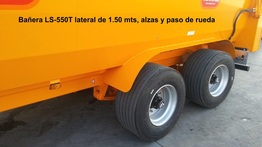 Bañera viña rigual tandem LS-550T LATERAL DE 1.50 MTS + ALZAS DE 30 CM +PASO DE RUEDA