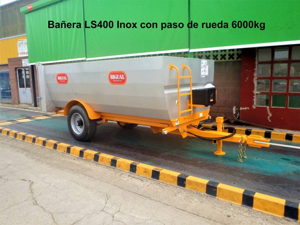 Bañera rigual LS400 Inox con paso de rueda de 6000 kg