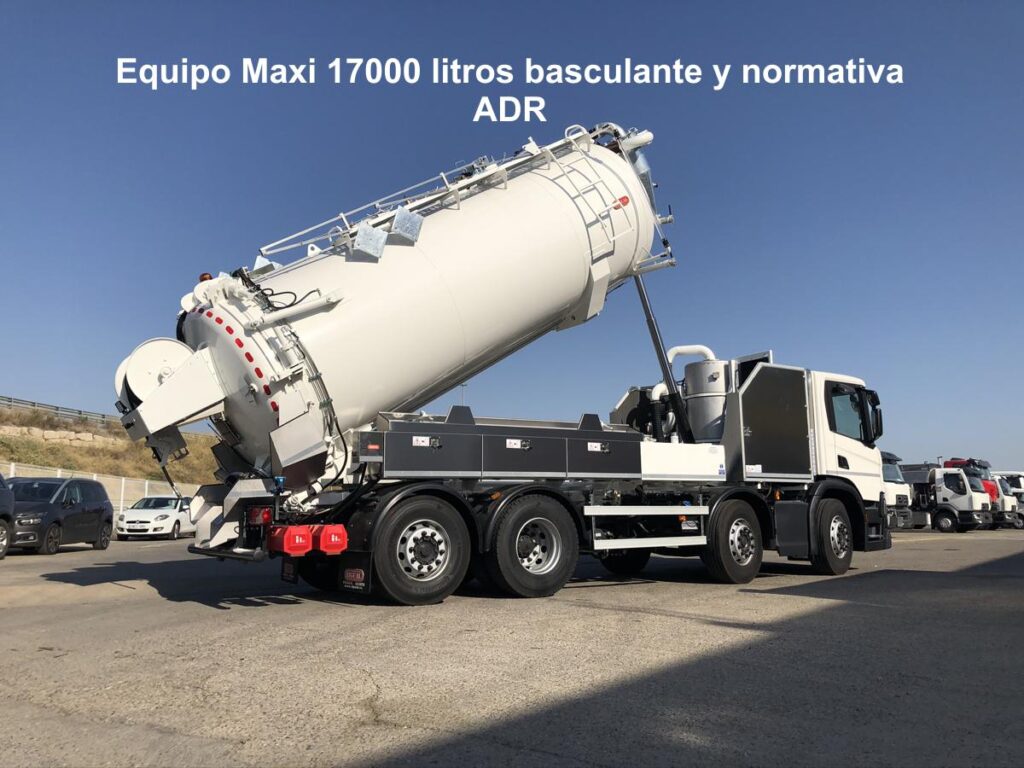 Camión de desatasco y limpieza con cisterna Rigual de 17000 litros homologación ADR