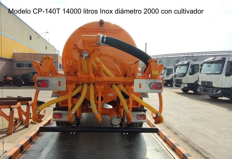 Modelo CP-140T 14000 litros Inox diámetro 2000 con cultivador