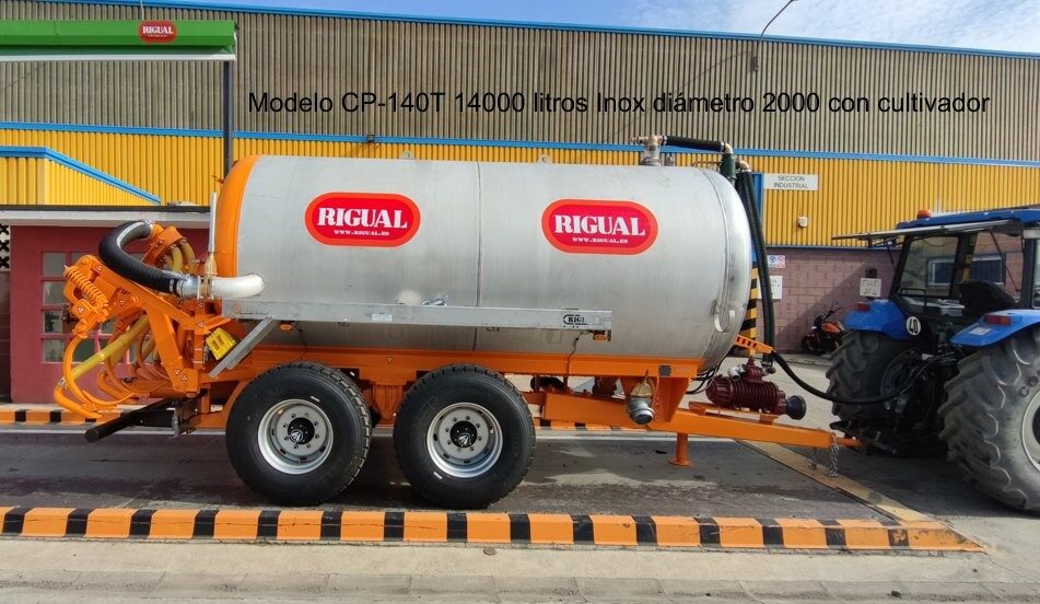 Modelo CP-140T 14000 litros Inox diámetro 2000 con cultivador