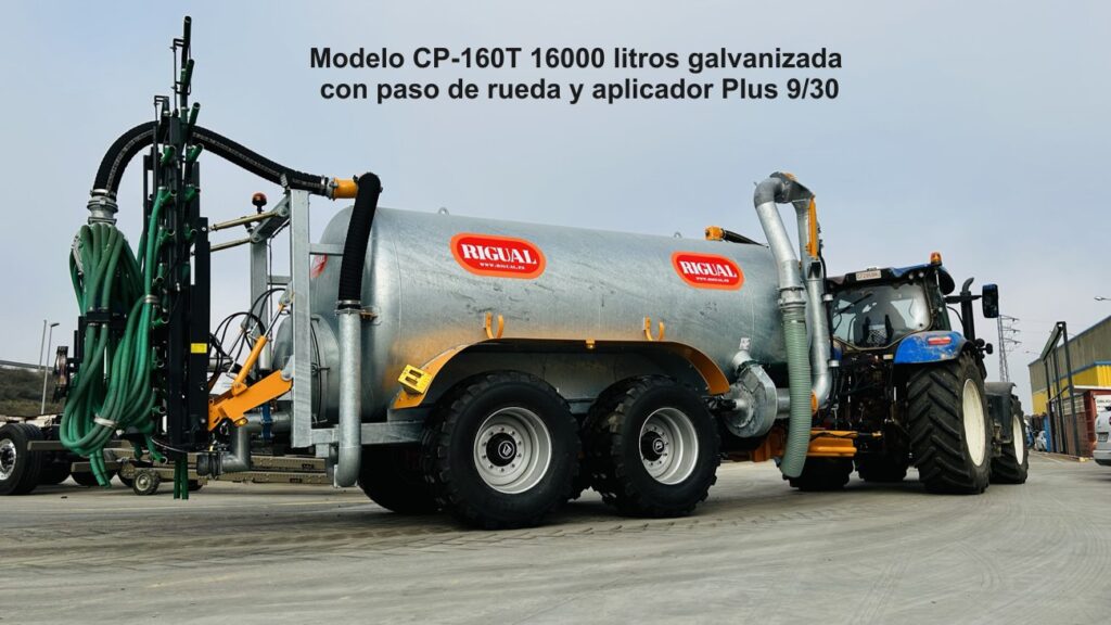 Modelo CP-160T 16000 litros galvanizada con paso de rueda y aplicador Plus 9/30