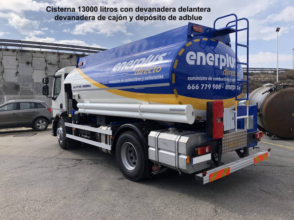 Cisterna 13000 litros rigual con devanadera delantera , devanadera de cajón y depósito de adblue