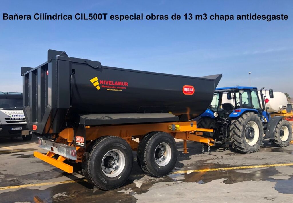 Bañera rigual Cilíndrica CIL500T Especial Obras Chapa antidesgaste