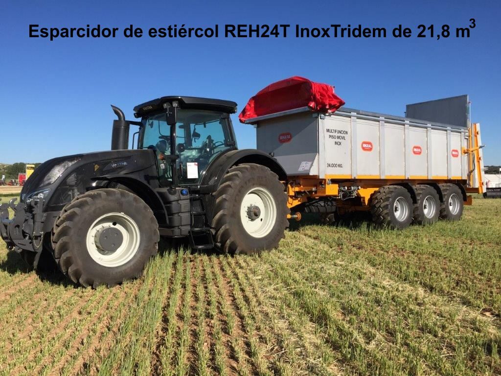 Esparcidor de estiércol rigual modelo REH24T InoxTridem de 21,8 m