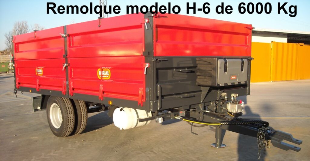 Remolque agrícola rigual H-6 de 6000 kg