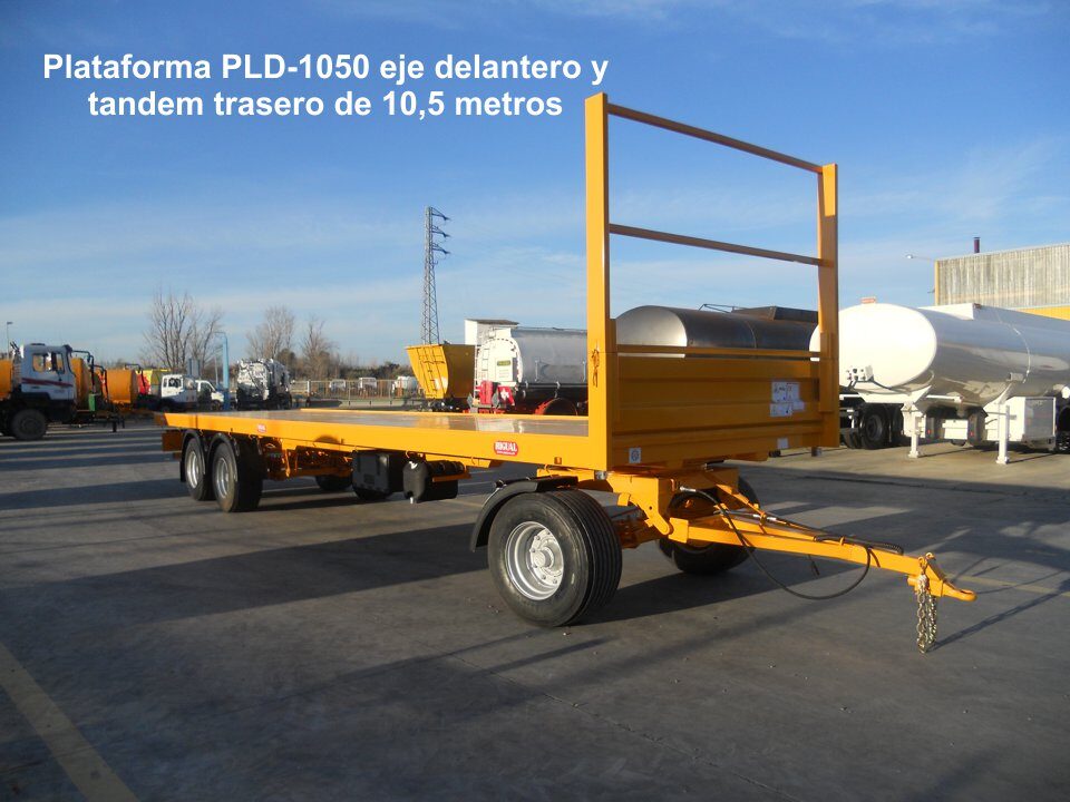 Plataforma Rigual modelo PLD-1050 eje delantero y tandem trasero