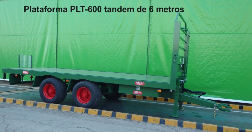 Plataforma agrícola rigual modelo PLT-600 dos ejes de 6 metros