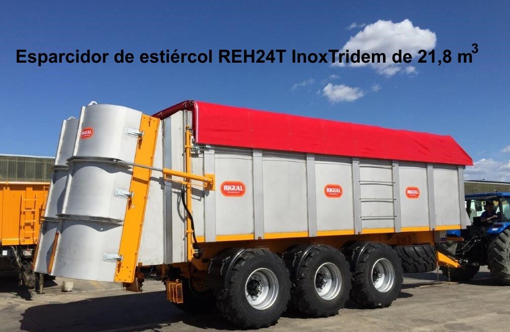 Esparcidor rigual de estiércol REH24T Tridem de 21,8 m