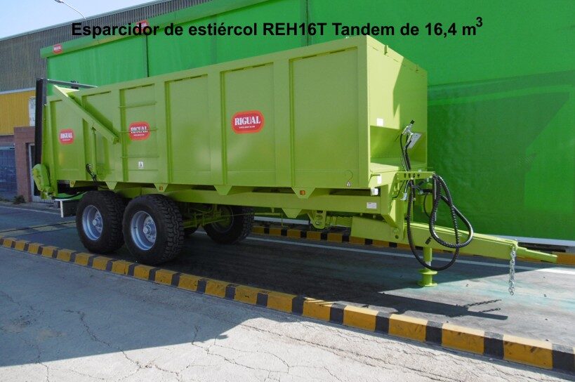 Esparcidor de estiércol rigual modelo REH16T Tandem de 16,4 m