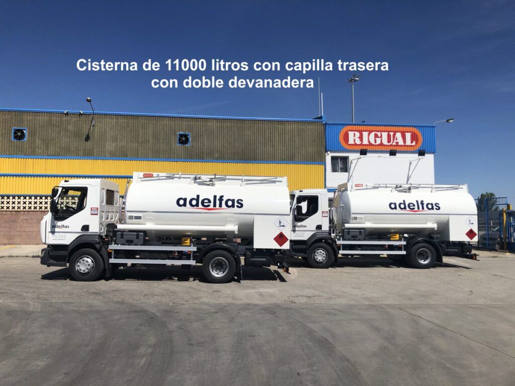 Cisterna Rigual de 11000 litros para gasoils y gasolinas sobre chasis