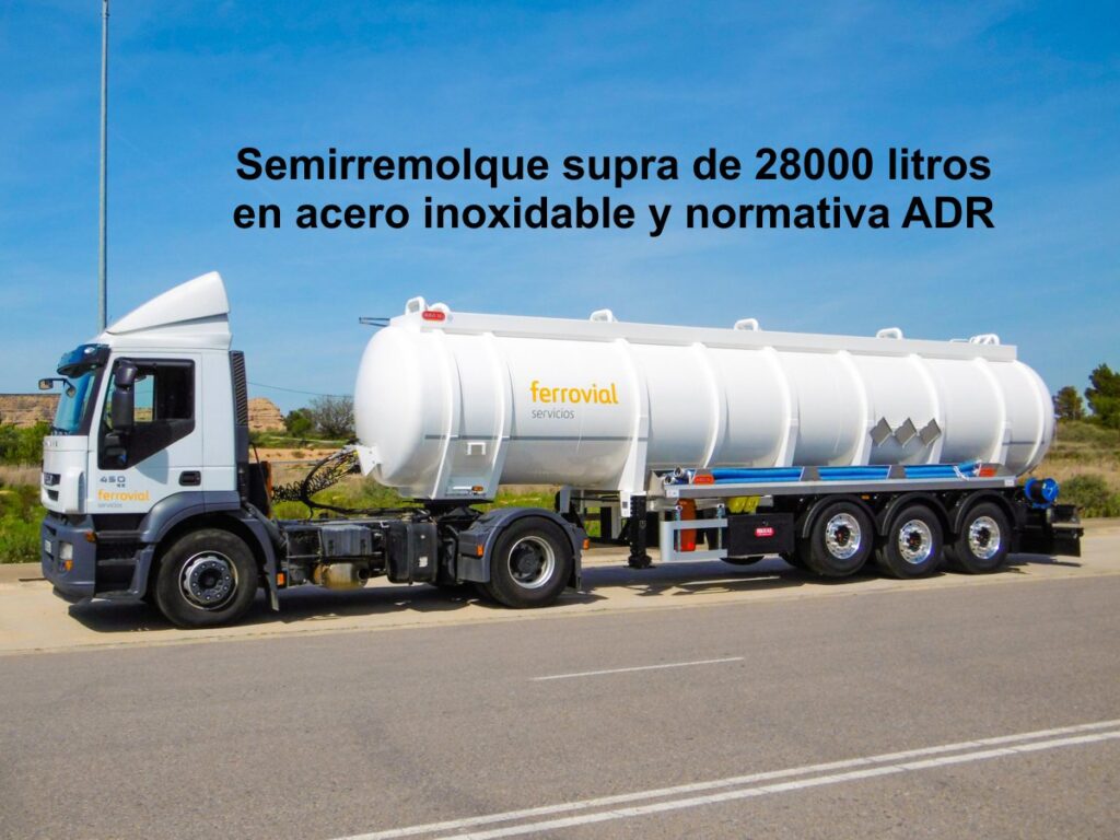 Semirremolque con cisterna Rigual de 28000 litros