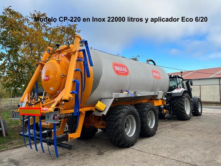 Cisterna de purín modelo CP-220 de 22000 litros en inoxidable