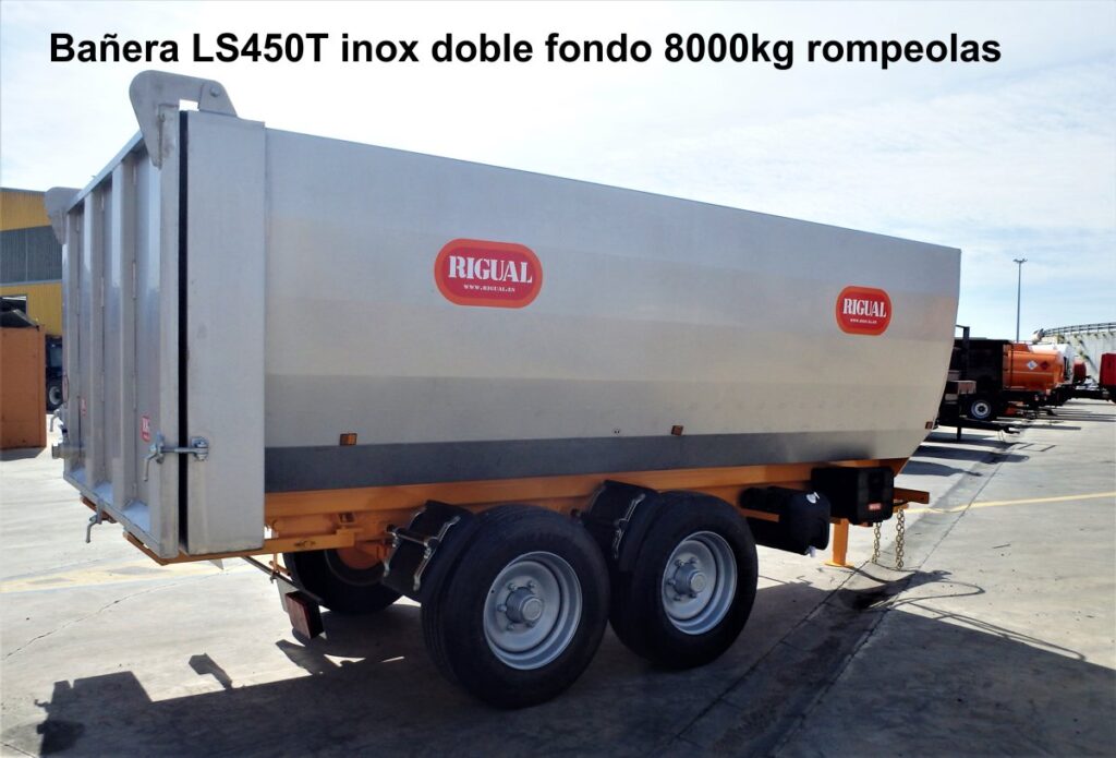 Bañera rigual LS450 Tandem inox con doble fondo 8000 kg