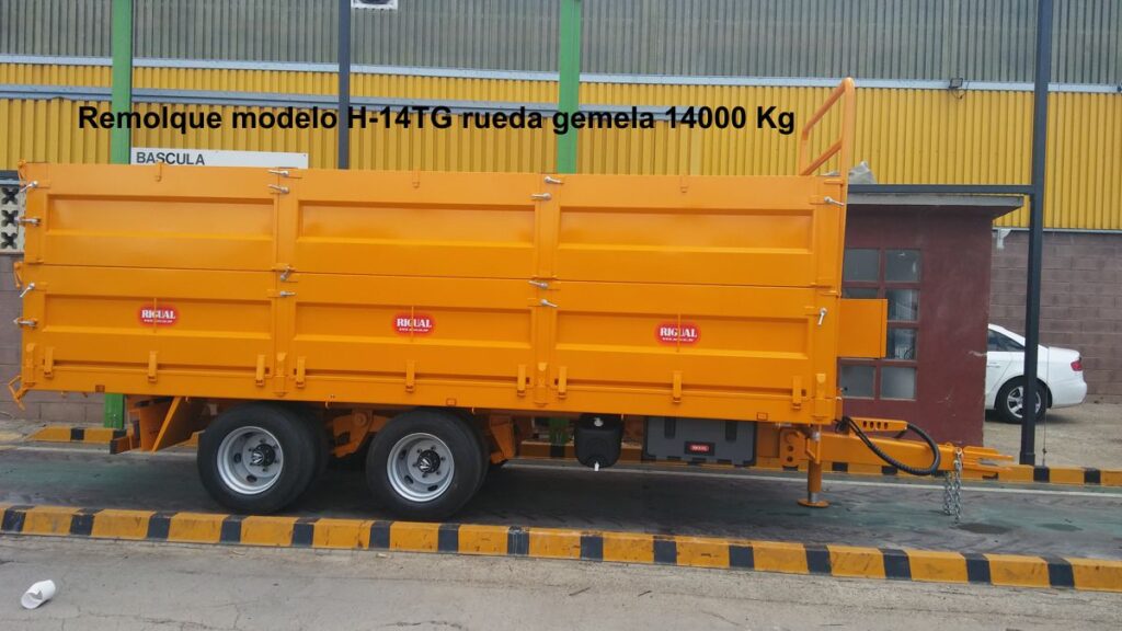 Remolque rigual modelo H-14TG rueda gemela 14000 Kg