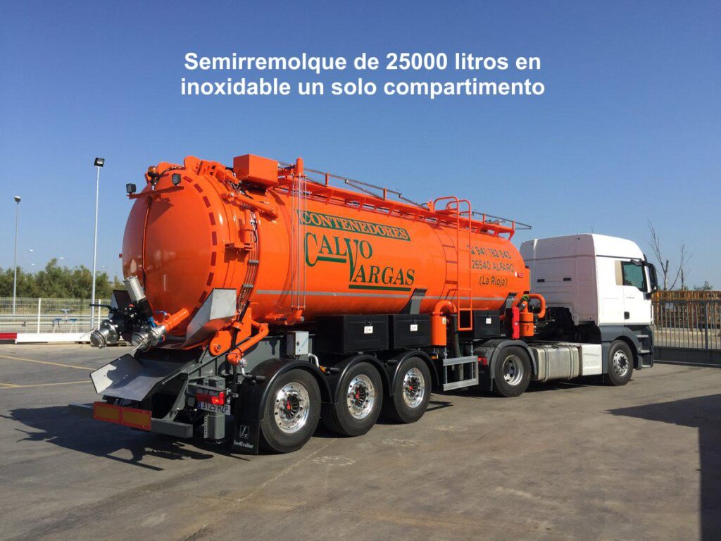 Semirremolque con cisterna rigual de 25000 litros