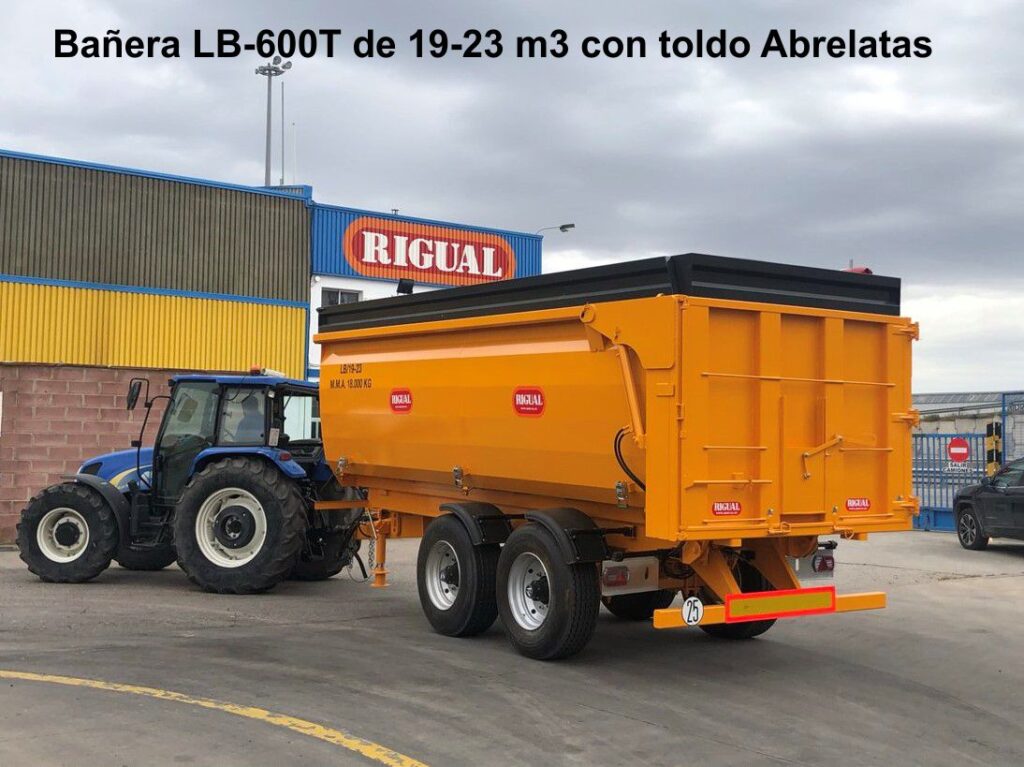 Bañera rigual LB 600 T 19-23 m3 toldo abrelatas