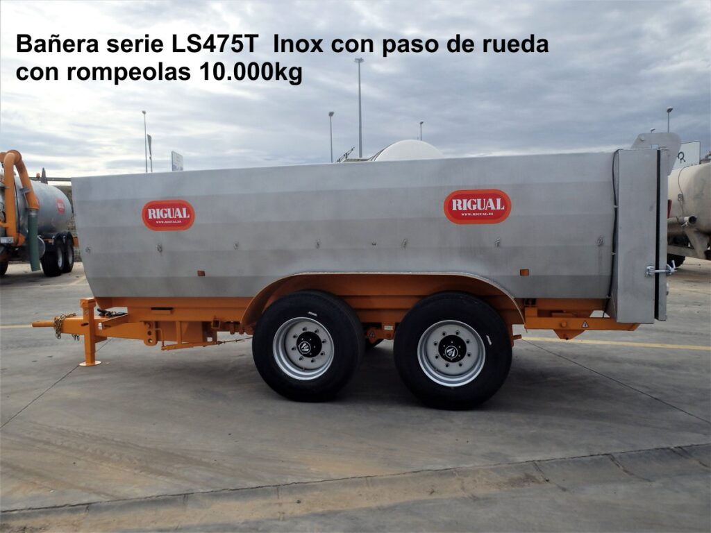 Bañera viña rigual LS475T inox con rompeolas