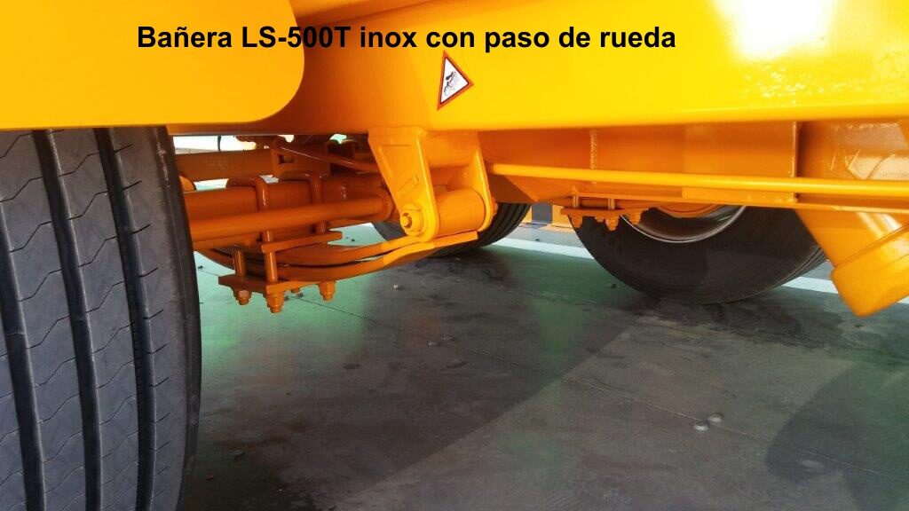 Remolque bañera viña rigual LS-500T inox con paso de rueda