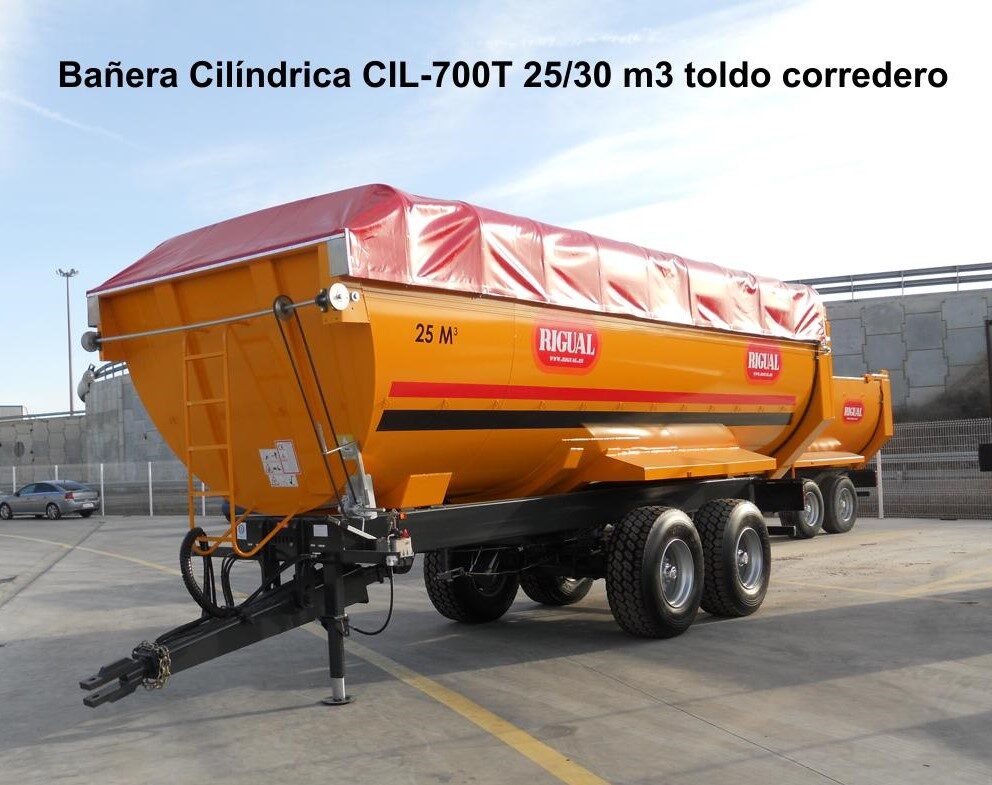 Bañera Cilíndrica RIGUAL CIL-700 2525 30 M3 MBT-20 Cil. toldo corredero