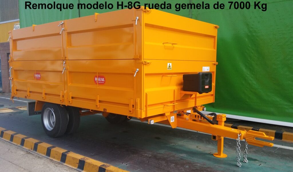 Remolque rigual modelo H-8G rueda gemela de 7000