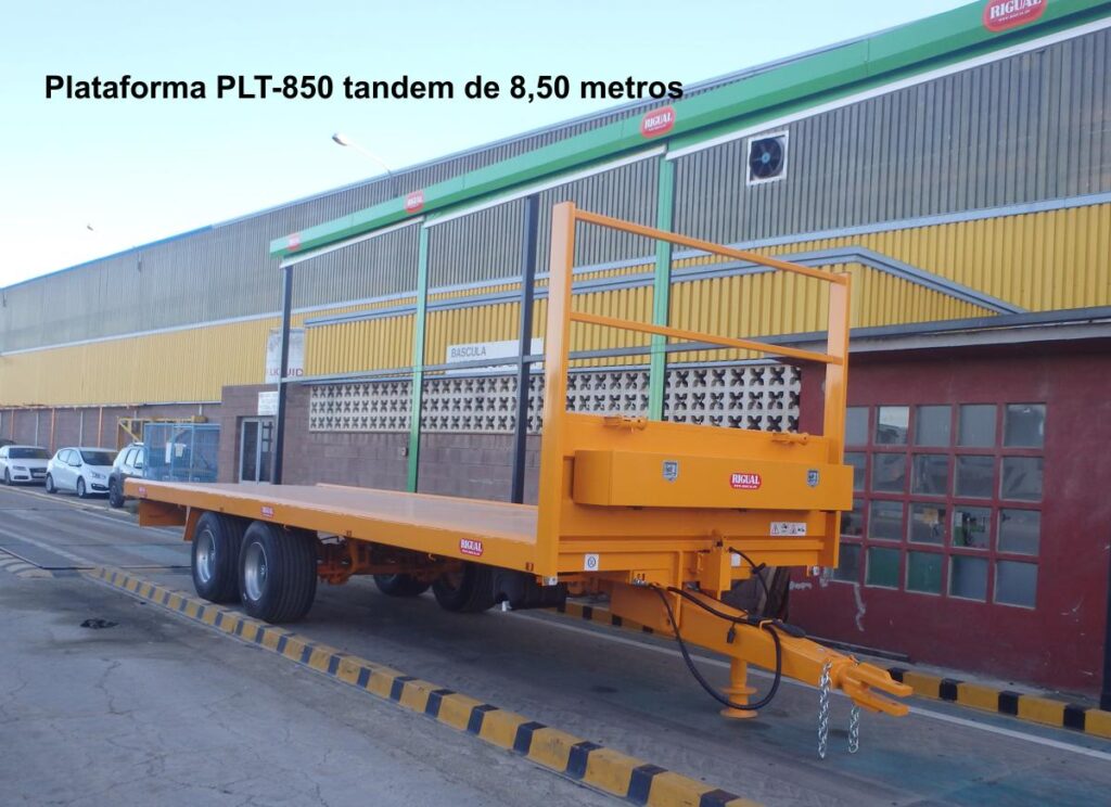 Plataforma rigual modelo PLT-850 rigual tridem de 8,5 metros