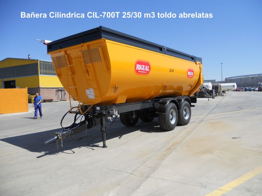 Bañera RIGUAL Cilíndrica CIL-700 2525 30 M3 MBT-20 Cil. toldo ABRELATAS