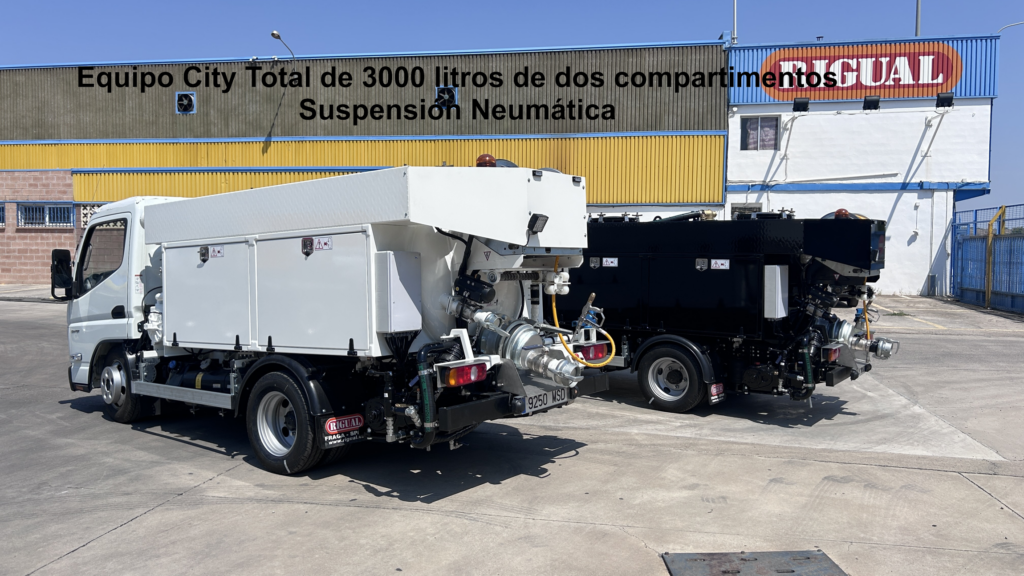 Equipo City Total de 3000 litros de dos compartimentos con Suspensión Neumática
