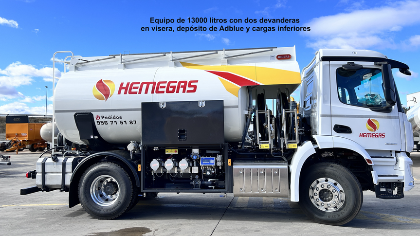 camión cisterna de combustible de la empresa Hemegas