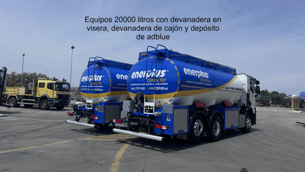 camiones cisterna de reparto de combustible de la marca Enerplus