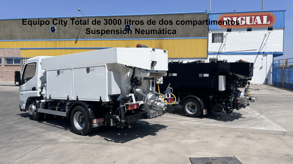 Equipo City Total de 3000 litros de dos compartimentos con Suspensión Neumática