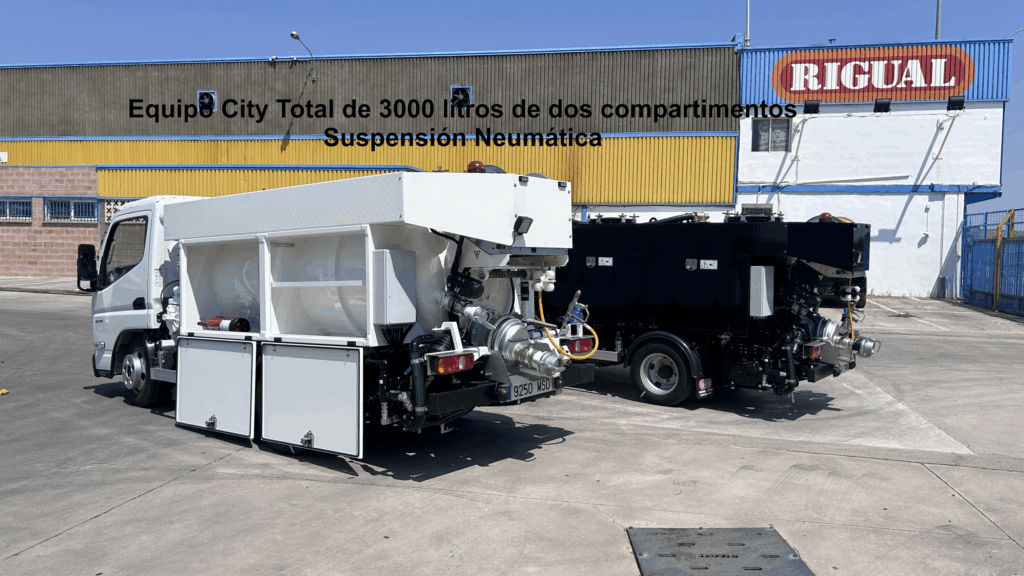 Equipo City Total de 3000 litros de dos compartimentos con Suspensión Neumática