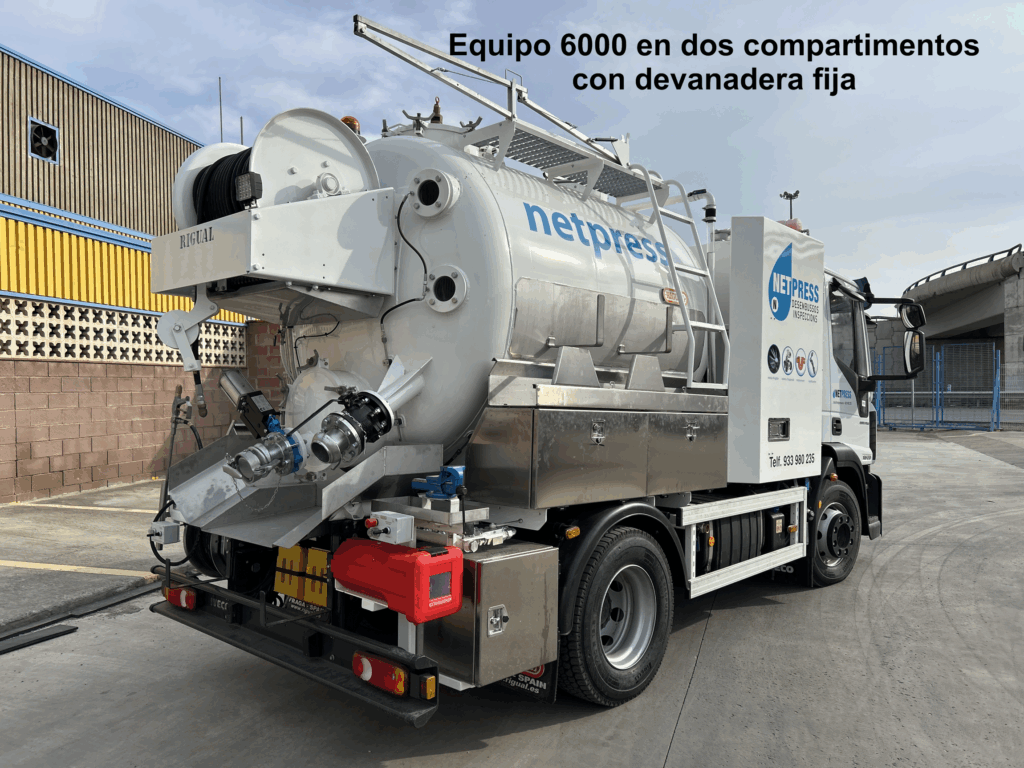 camión de limpieza de alcantarillado